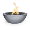 The Outdoor Plus 36 Round Sedona Fire Bowl - Powder Coated Metal - Gray - Match Lit with Flame Sense - Natural Gas OPT-36RPCFOFSML-GRY-NG